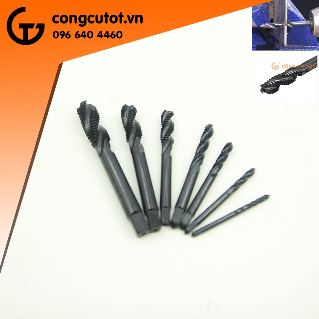 BỘ TARO TAY M3-M12 THÉP HSS 6542 THẨM NITƠ