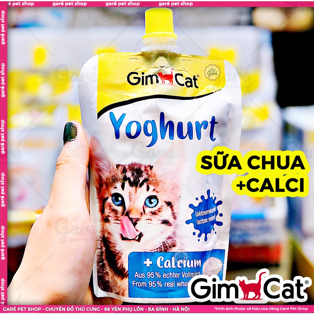 Sữa chua Gimcat Yogurt bổ sung lợi khuẩn, calci và kích thích hệ tiêu hóa dành cho Mèo hàng nhập Đức