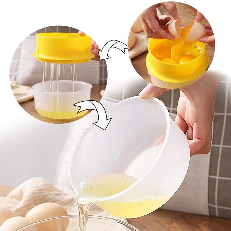 Dụng Cụ Tách Lòng Đỏ Trứng Gà Kích Thước 13cm*7cm Kèm Hộp Đựng Tiện Lợi