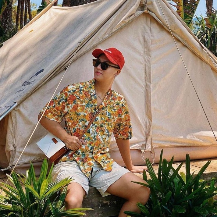 Áo sơmi ngắn tay dáng boxy 21ST URBAN Summer Garden