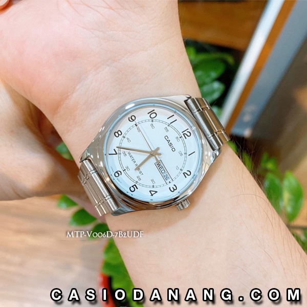 Đồng hồ nam dây kim loại Casio chính hãng Anh Khuê MTP-V006D-7B2UDF (38mm)