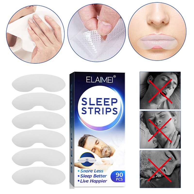Set 90 Miếng Dán Cố Định Miệng Chống Ngáy Khi Ngủ Tiện Dụng