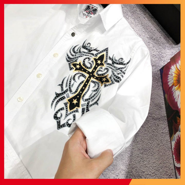 Áo sơ mi nam body họa tiết phản quang cao cấp chất cotton lụa SMKONF0506 - TRẮNG | BigBuy360 - bigbuy360.vn