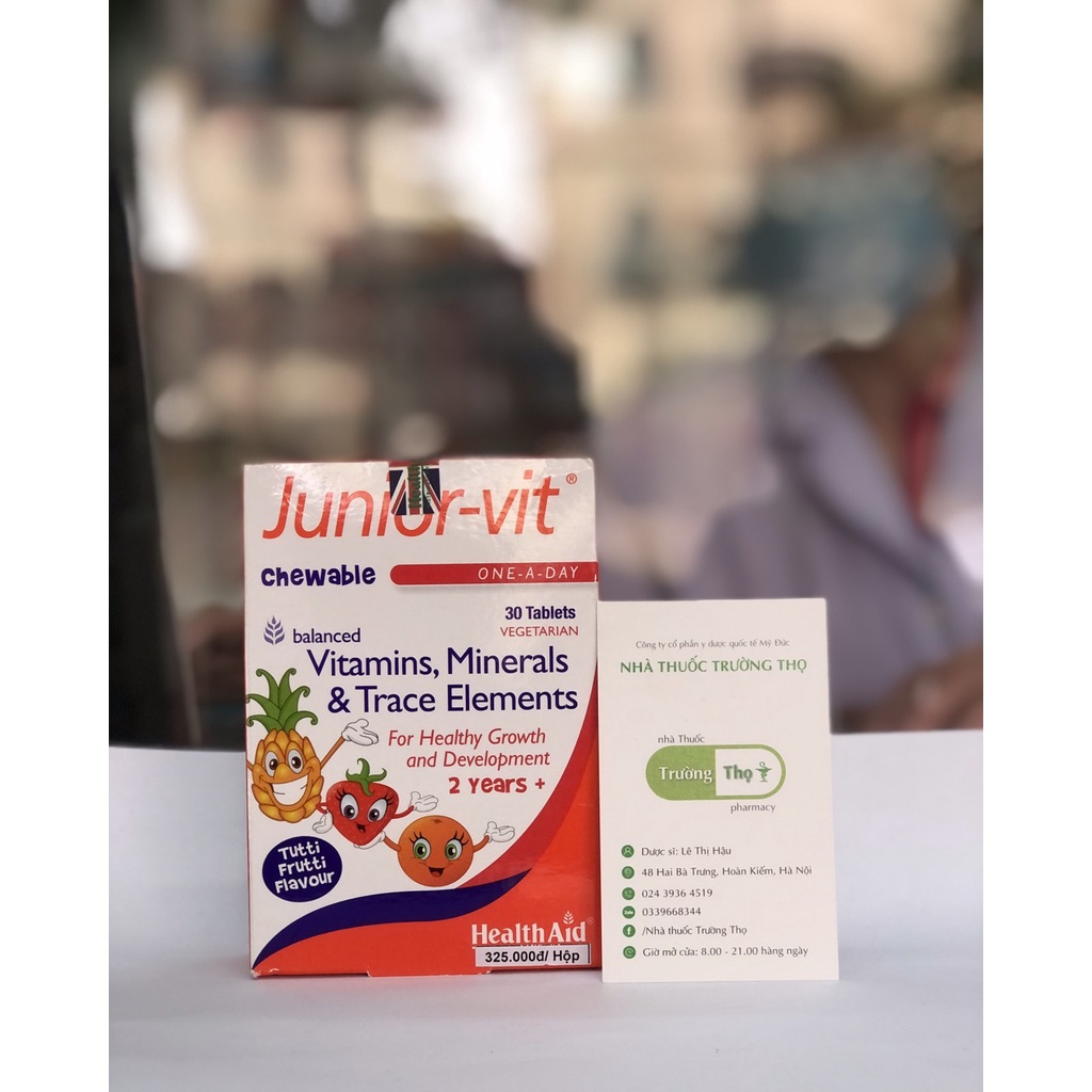 VIÊN UỐNG BỔ SUNG VITAMIN CHO TRẺ HEALTHAID JUNIOR-VIT – HỘP 30 VIÊN NHÀ THUỐC TƯỜNG THỌ