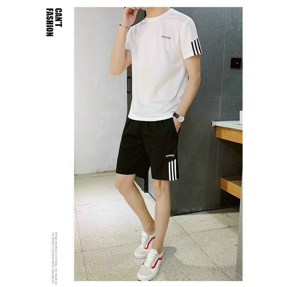 Đồ Bộ Quần Áo Thể Thao Nam Mùa Hè Chất Thun Lạnh Co Giãn 4 Chiều Chất Thun Co Giãn, Năng Động Thoải Mái Mùa Hè Trẻ Trung