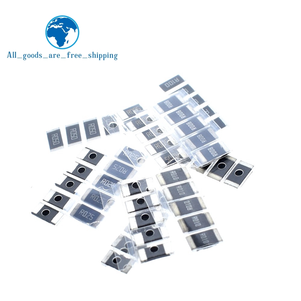 Set 50 Linh Kiện Trở Kháng 2512 Smd 10 Ftx5Pcs R001 R002 R005 R008 R010 R015 R020 R025 R050 R100