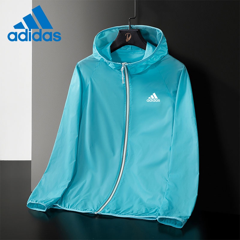 Adidas Áo Khoác Gió Màu Trơn Siêu Nhẹ Nhanh Khô Chống Tia UV Thời Trang 2022 Cho Nam Và Nữ