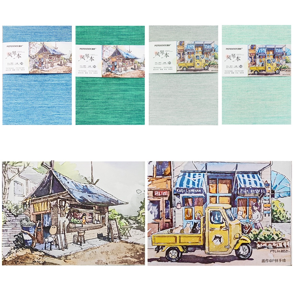 Sổ tay ghi chú SEAMIART 300gsm bìa bằng vải cotton 100% có thể gấp gọn tiện dụng