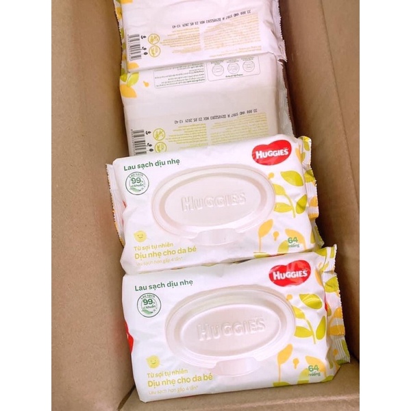 Khăn ướt Huggies không mùi bịch 64 tờ