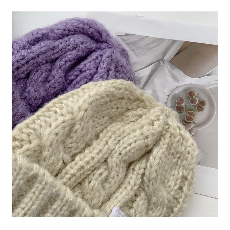 Mũ len rộng vành màu xanh lá phong cách Hàn Quốc thời trang thu đông cho nữ