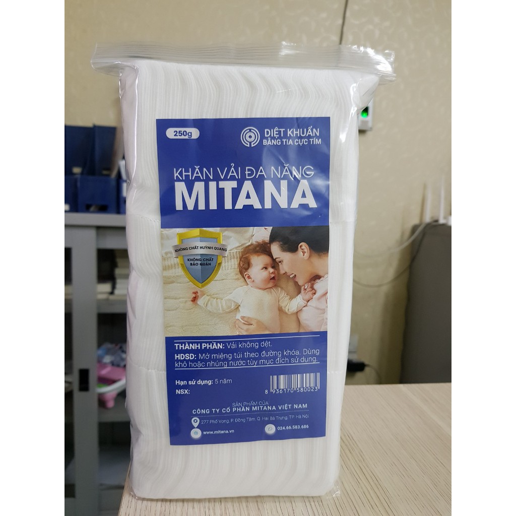 Khăn Khô Đa Năng Cho Bé MITANA 250g ( COMBO 5 GÓI)