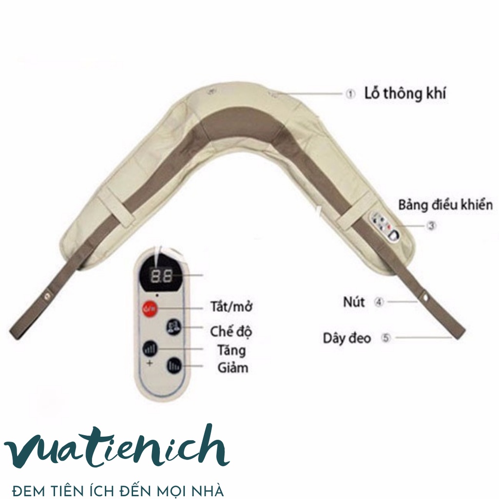 Đai Massage Chườm Nhiệt Cao Cấp  / Máy Chườm Nhiệt Đấm Bóp Toàn Thân