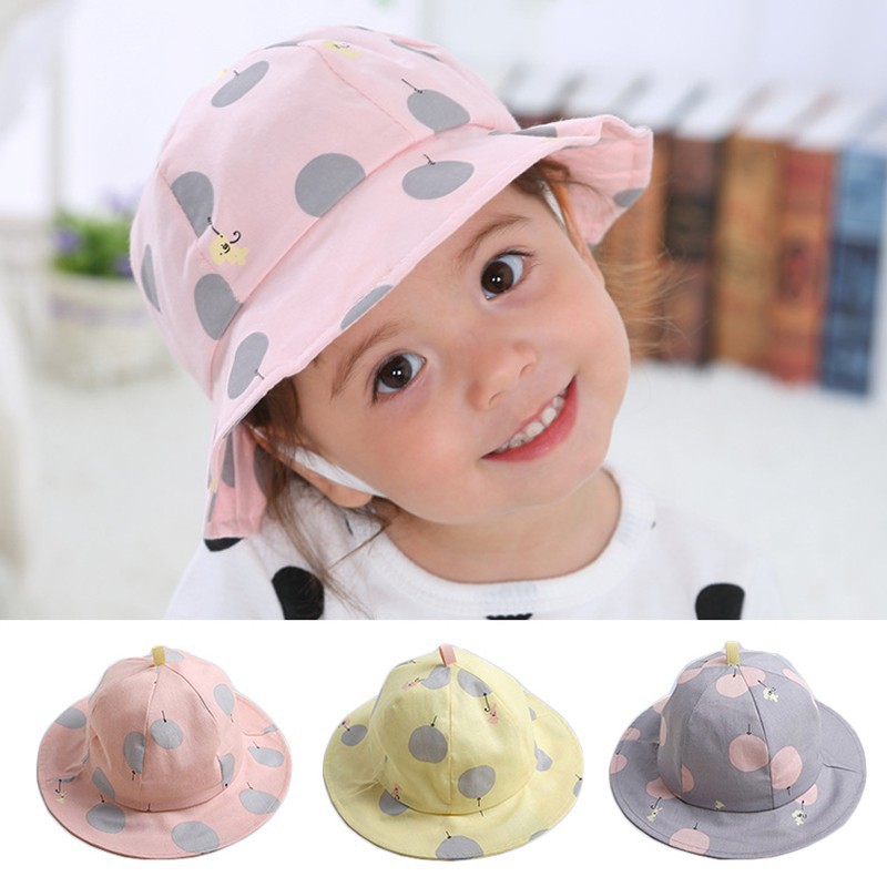 Nón Bucket Phối Lưới Thiết Kế Đáng Yêu Cho Bé
