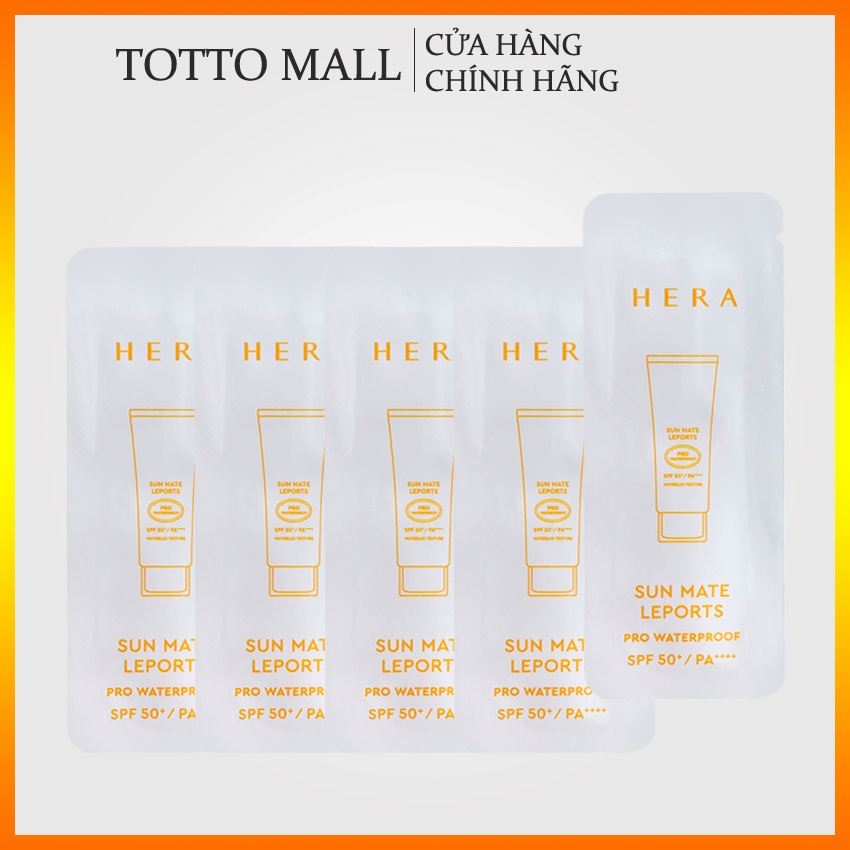 [10 gói] Kem chống nắng Hera Sun Mate Leporst SPF50+/PA++++; Kem chống nắng chống nước Hera