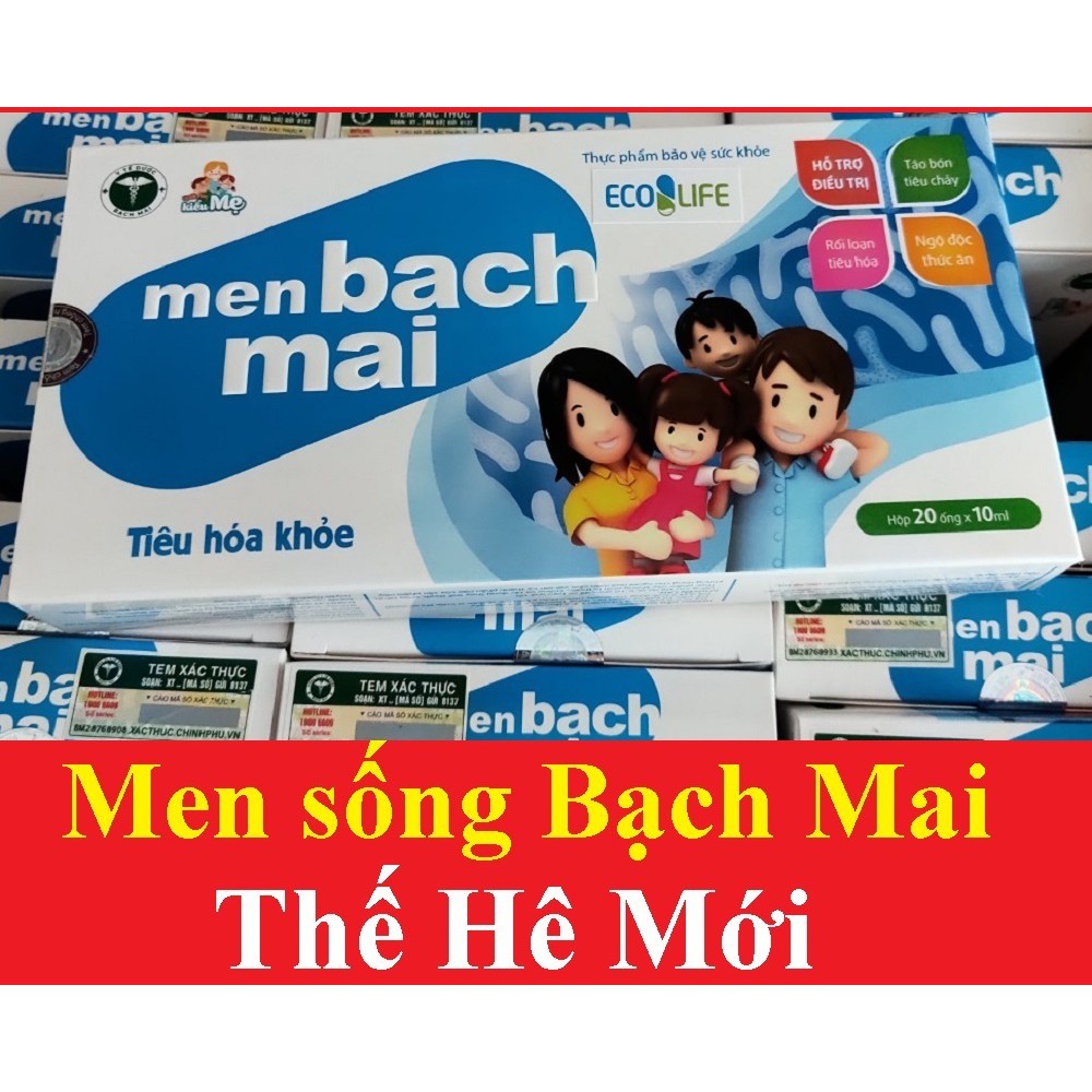 Men sống bạch mai thế hệ mới (dùng cho táo bón,tiêu chảy,kém ăn chậm lớn,men Gold plus enzym ăn ngon vi sinh)