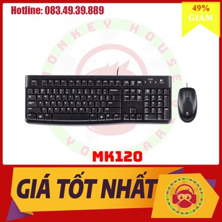 [Giảm 2% nhập "TAPHCLMC6" ] Bộ Bàn phím Và Chuột Có Dây Logitech MK120 - HÀNG CHÍNH HÃNG