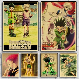 Set 3 tấm poster phim hoạt hình nhật bản hunter x hunter