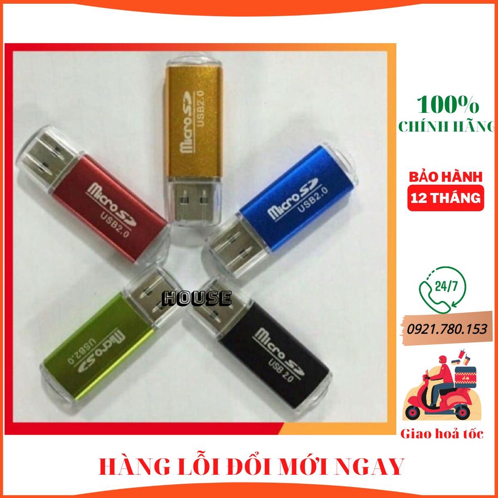 Đầu lọc thẻ USB 2.0 đa năng tốc độ cao nhiều tiện dụng BH Lên Đến 3 Tháng
