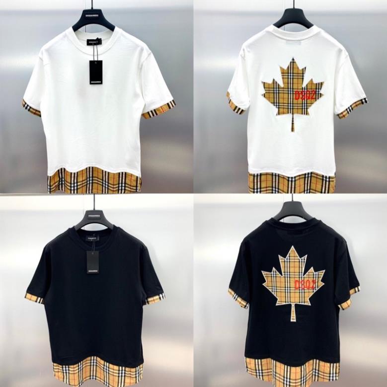 [Siêu Sale] Áo Phông Unisex Dsq Kẻ Vàng Siêu Hot - Áo Thun Cho Nam Nữ Form Rộng Siêu Đẹp