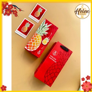Hộp bánh mẫu trái dứa đỏ sang trọng (10 cái)