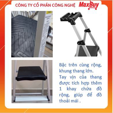 Thang Nhôm Ghế/ thang gia đình 4 Bậc Nikawa NKP-04 cam kết chính hãng, bảo hành 18 tháng