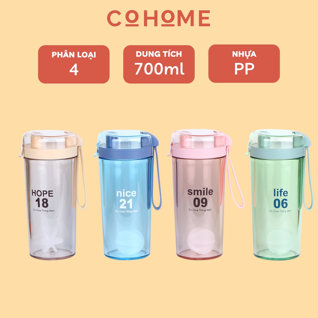 Bình đựng nước thể thao 400ml cao cấp có ống hút tiện lợi, kèm dây cầm