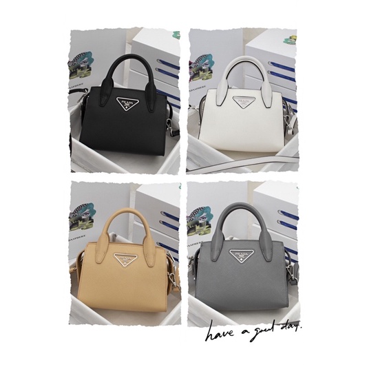 Túi xách nữ thời trang da thật thương hiệu Prada Saffiano cao cấp có 4 màu
