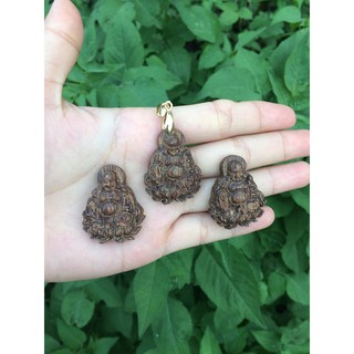 Mặt dây chuyền nam nữ phật Di Lặc trầm hương sánh chìm
