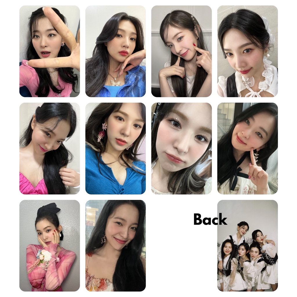 Set 20 card giấy bo góc in 2 mặt ảnh nhóm Red Velvet - Feel My Rhythm selfie