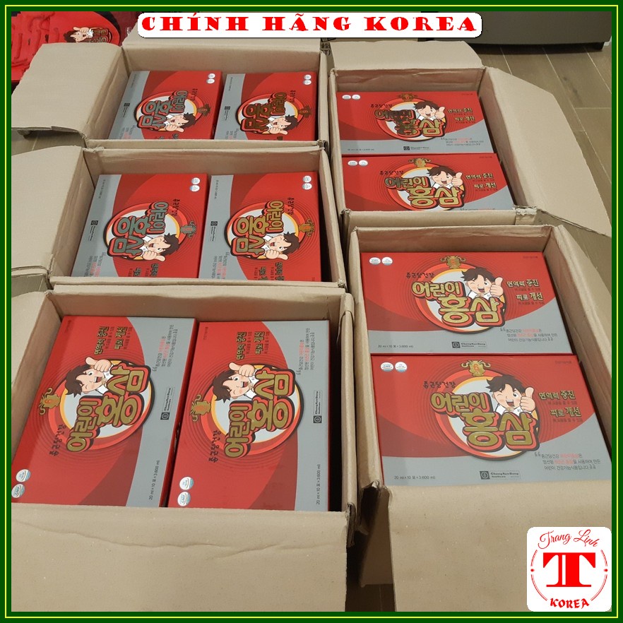 Hồng sâm baby ngón tay hàn quốc, hộp 30 gói - Nước sâm trẻ em Chong Kun Dang chính hãng, tranglinh