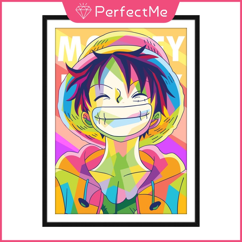 Bộ tranh đính đá 5D họa tiết hoạt hình One Piece độc đáo DIY