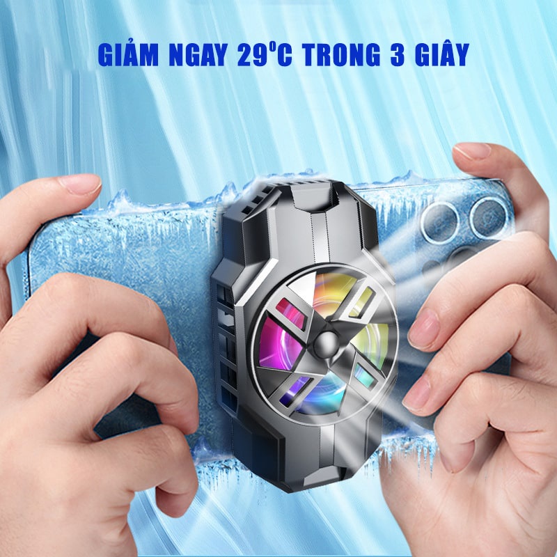 Quạt tản nhiệt điện thoại S3 sò lạnh siêu rẻ - Tản nhiệt Gaming S3 làm mát điện thoại chơi game livestream