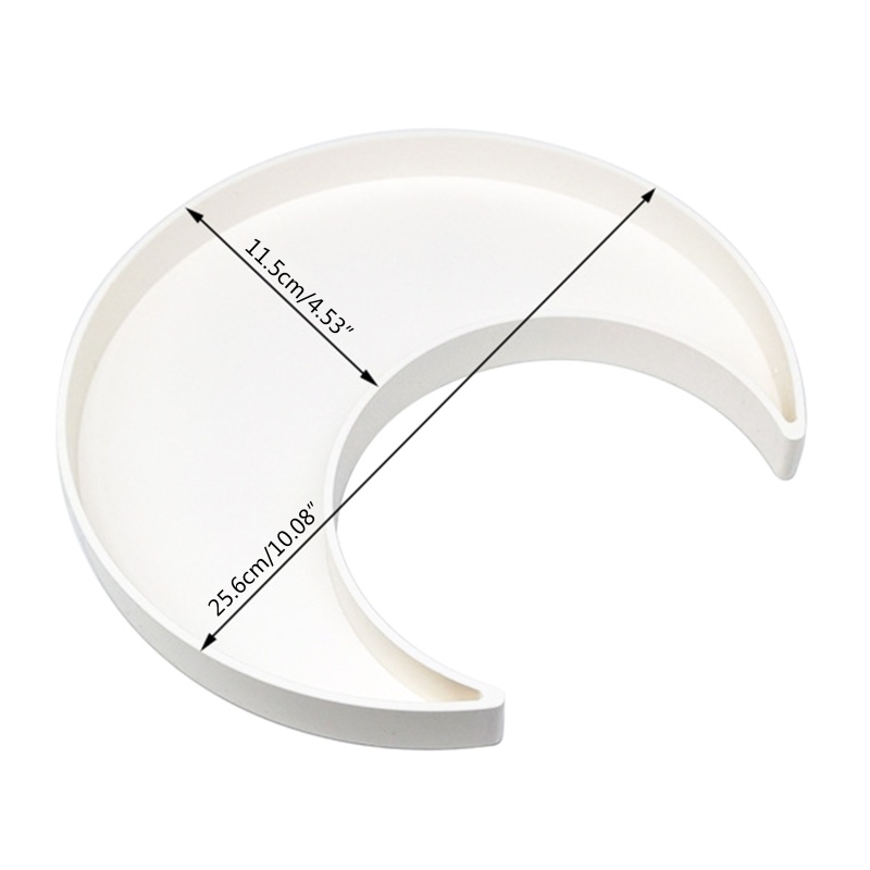 Khay Giá Đỡ Nến / Trang Sức Hình Bán Nguyệt Bằng Nhựa