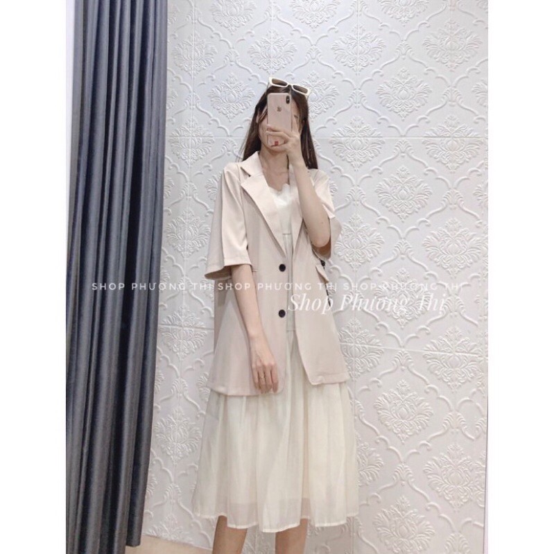 Áo blazer _ Áo vest nữ tay lỡ dáng rộng Hàn Quốc JAMOO (video/hình thật/sẵn) | BigBuy360 - bigbuy360.vn