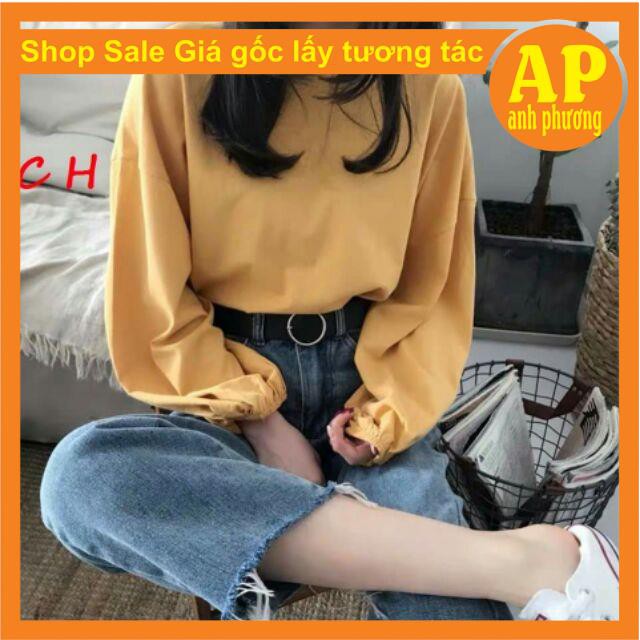 Áo chun tay chất da cá có ảnh thật form thụng | BigBuy360 - bigbuy360.vn