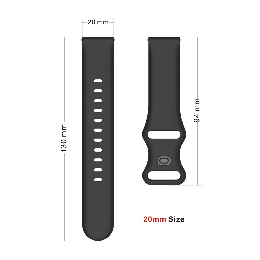 Dây đeo silicon 20mm cho đồng hồ thông minh Huami Amazfit Bip U pro GTS 3 Bip S Lite GTS 2 Mini GTR 42mm