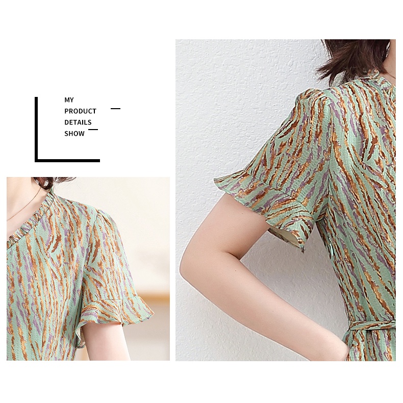 váy cho phụ nữ trung niên  váy trung niên sang trọng dự tiệc Đầm Chiffon Eo Cao Phong Cách Phương Tây Thời Trang Mùa Hè 2022 Mới Mẻ Cho Phụ Nữ Trung Niên Đầm Chiffon Eo Cao Phong Cách Phương Tây Thời Trang Mùa Hè 2022 Mới Mẻ Cho Phụ Nữ Trung Niên