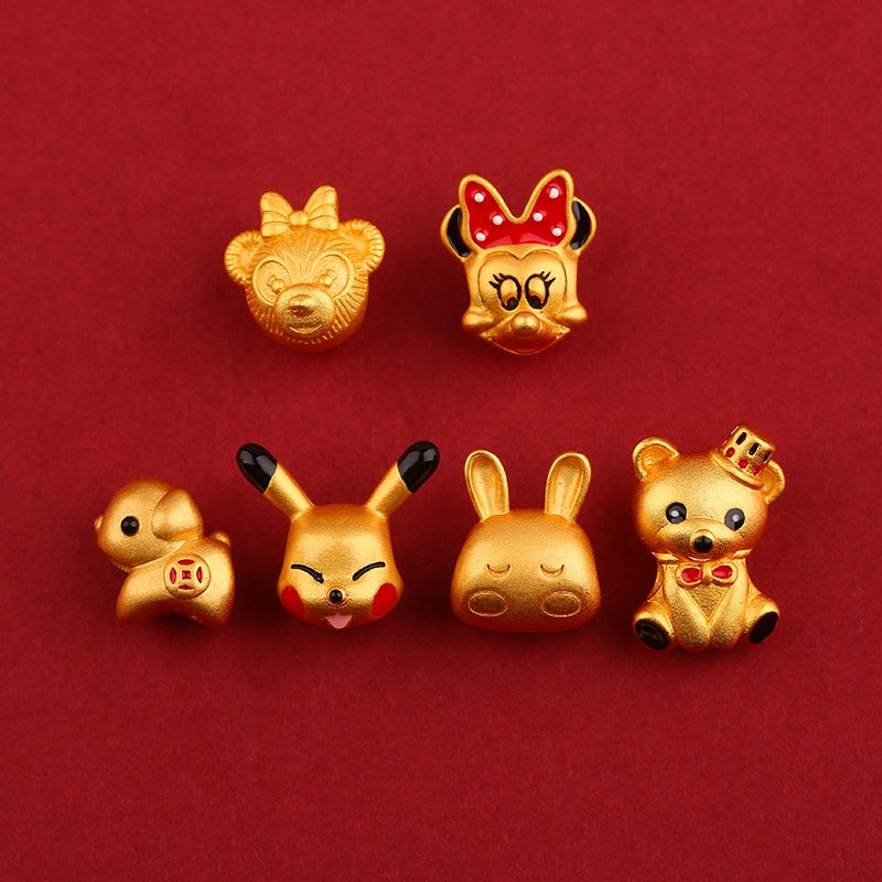 Hạt Xỏ Vòng Tay Hạt Màu Vàng Cát Vàng Không Gây Dị Ứng Phong Cách Hoạt Hình diy