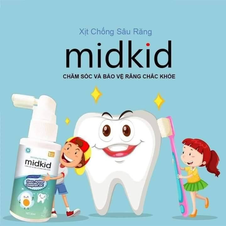 Xịt chống sâu răng Midkid cho bé nuốt được giúp chăm sóc răng miệng, ngừa cảm cúm