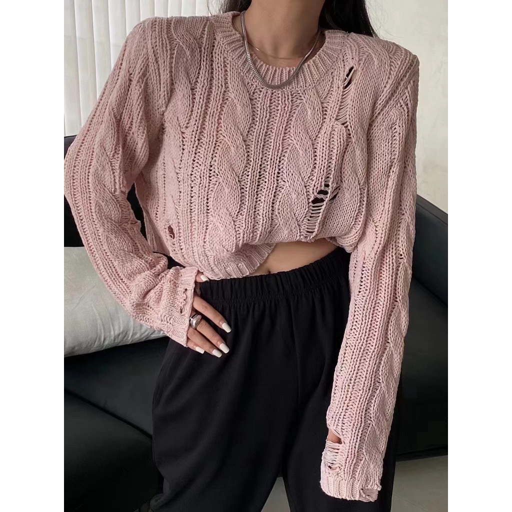 Áo sweater Tay Dài Dáng Rộng Phong Cách Thời Trang Hàn Quốc