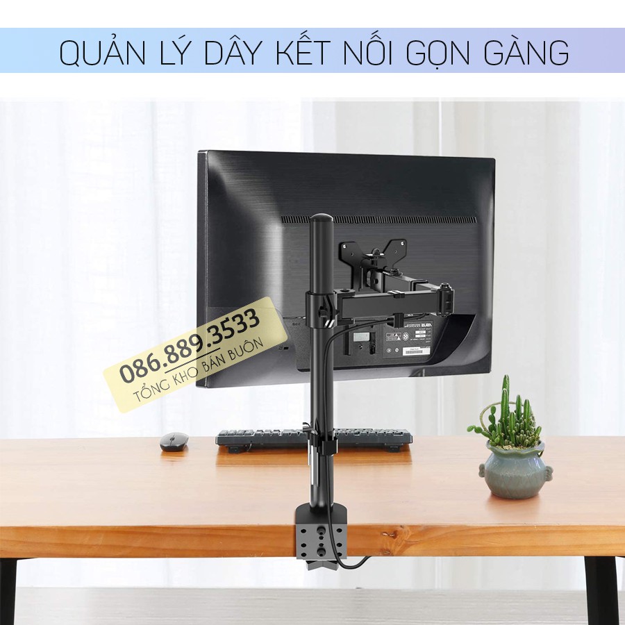 #M051 / Giá Treo Màn Hình Máy Tính ErgoTek EZ1 17 - 30 Inch - Tay Treo Màn Hình Cao Cấp Gắn Bàn