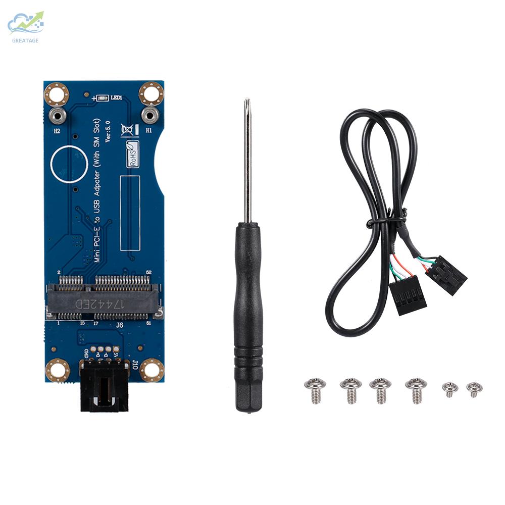 Card Chuyển Đổi G Mini Pci-E Sang Usb Với Khe Sim 3g / 4g