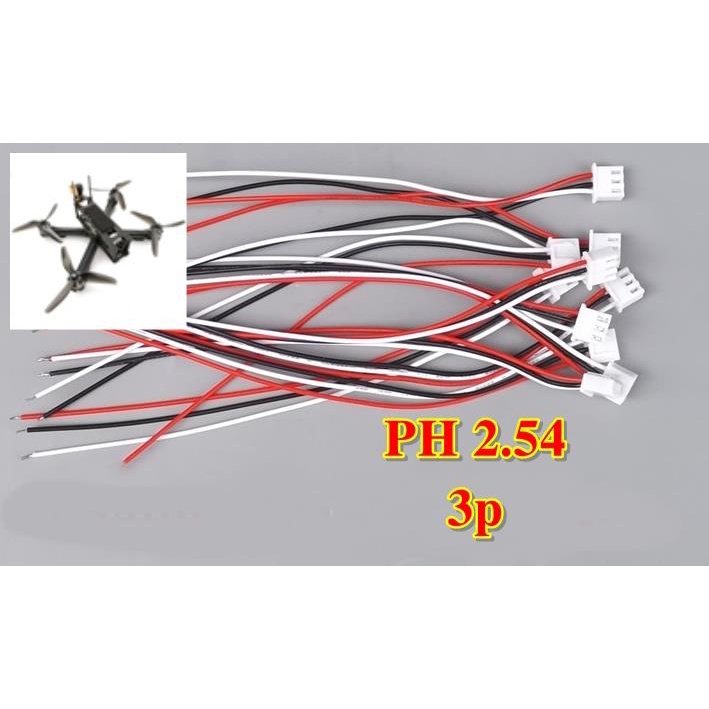 jack ballane 2s 3pin PH 2.54 combo 10 sợi máy bay flycam