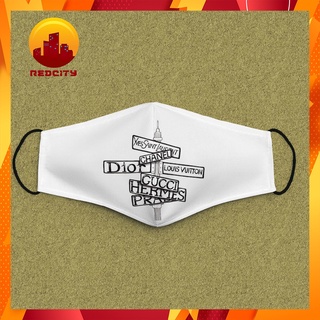 Khẩu Trang Vải Giá Rẻ Brands Logo_6 RedCity Vải Poly Cotton 100%, Ngăn Bụi Mịn, Kháng Khuẩn, 2021 Bảo Vệ Toàn Diện