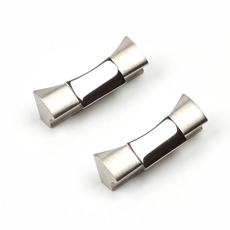 Set 2 Đầu Nối Cong Bằng Thép Không Gỉ 20mm Dành Cho Đồng Hồ Rolex Water Ghost and Daytona