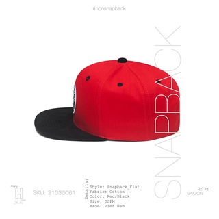 Mũ Snapback Brixton màu đỏ đen