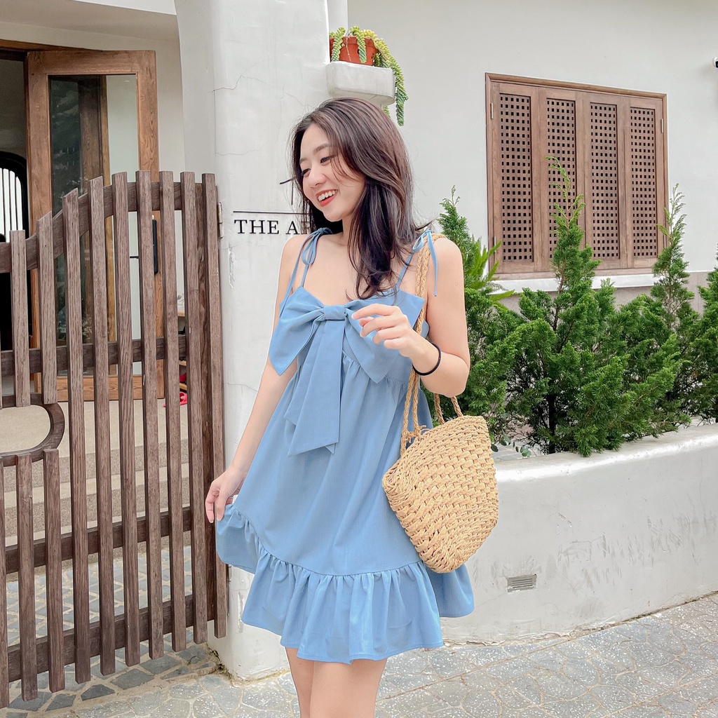 Đầm BOWTIE - Đầm dây nơ ngực tùng xòe