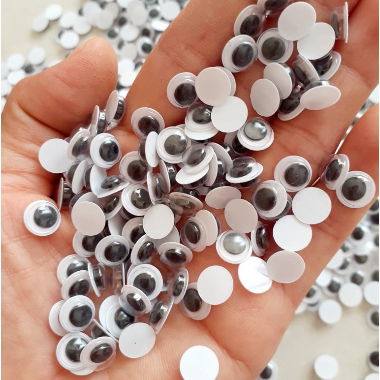 Set 100 MẮT THÚ, MẮT LIẾC  - Phụ kiện handmade trang trí mắt thú nhồi bông, búp bê, thiệp, scrapbook