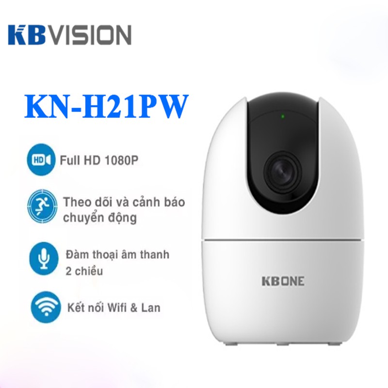 Camera IP Wifi Trong nhà Kbone H21P 2MB 1080P, Kbone H41P 4MB 2K Siêu Nét Xoay 360, Đàm thoại 2 chiều - Chính hãng BH24T