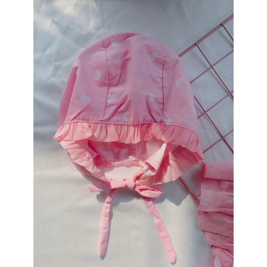 Set Body Cho Bé Gái Sơ Sinh MINTSCLOSET Cánh Tiên Nhún Ngực Kèm Nón Size Từ Sơ Sinh Đến 1 Tuổi - BS6060